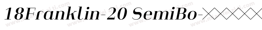 18Franklin-20 SemiBo字体转换